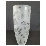 Clear frosted glass vase