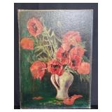 Signed oil painting on masonite by Charles