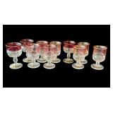 Lot of 10 vintage Kings Crown glasses