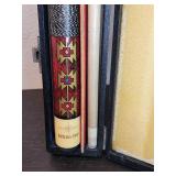 Vintage Stealth Aztec style pool cue in hard case