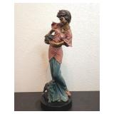 Vintage deco style composition painted sculpture