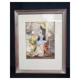 Signed watercolor painting on paper