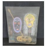 African style pastel on paper