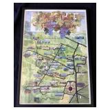 Framed Hunter Valley Wine Country poster