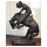 Vintage F. Remington bronze, Bronco Buster