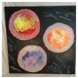 Abstract oil painting on canvas