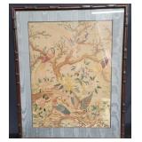 Asian silk framed embroidery