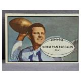 1953 Bowman Football #11 Norm Van Brocklin Card.