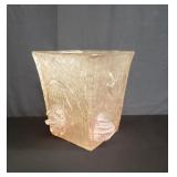 Acrylic sea shell waste basket