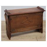 Antique W&S oak campaign folding bed