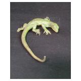 Bronze lizard sculpture