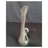 Vintage silver plate swan bud vase