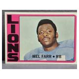1972 TOPPS #288 MEL FARR FOOTBALL CARD.
