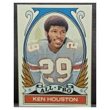 1972 Topps Football #287 Ken Houston Card.