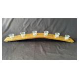 Vintage wood candle holder