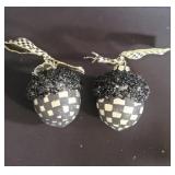 2 MacKenzie - Childs acorn ornaments