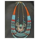 Southwestern boho style necklace