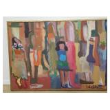 Edelstein signed abstract painting