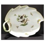 Herend Rothschild bird leaf shaped dish