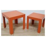 Pair of painted side tables