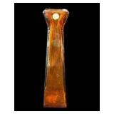 Vintage Spanish amber glass vase