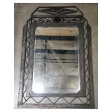 Vintage wrought iron frame mirror