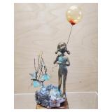 Malcolm Moran bronze sculpture, girl with