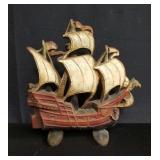 1930 Cast iron sailing ship doorstop