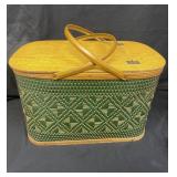 Vintage picnic basket
