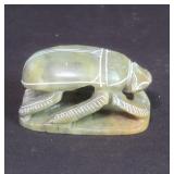 Soapstone scarab sculpture