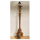 Vintage gilt wood floor lamp