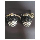 2 MacKenzie - Childs acorn ornaments