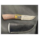 Damascus steel fixed blade knife