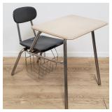 School desk and chair