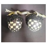 2 MacKenzie - Childs acorn ornaments