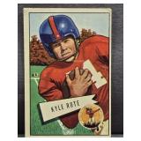 1952 Bowman Large #28 Kyle Rote Football Card.