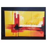 3pc signed oil painting on canvas