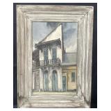 Signed framed oil on board New Orleans