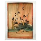 Gen Matucha watercolor painting on board