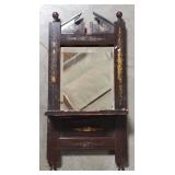 Vintage mirror wall shelf