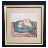 Signed pastel painting on board by Marion Greene