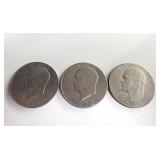 3 Liberty dollar coins