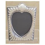 Vintage sterling silver heart shaped photo