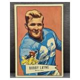 1952 BOWMAN SMALL #78 BOBBY LAYNE FOOTBALL CARD.