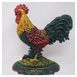 Cast iron rooster doorstop