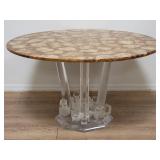 Onyx and mother of pearl resin top with