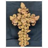 Ceramic floral cross wall art