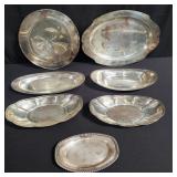 Group of silver plate trophys