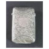 Sterling silver hall marked match case