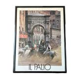 Framed vintage IL PALIO poster